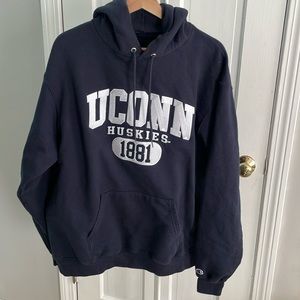 Men’s UConn Huskies champion hoodie - large, navy and white